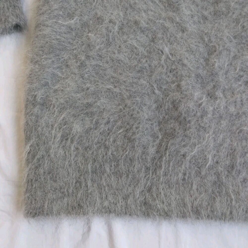 J. Crew Alpaca Blend Cardigan Gray Oversized Preppy Cabincore Women's Size L - Picture 16 of 16